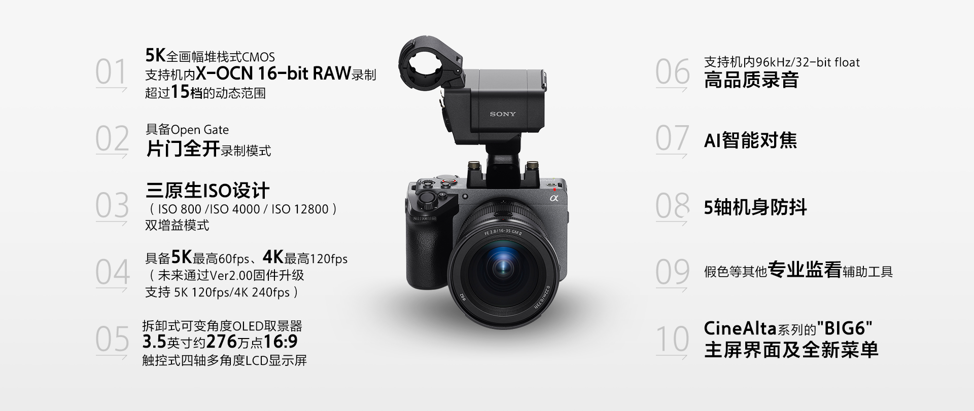 索尼ILME-FX5轻量化电影摄像机 ILME-FX5
